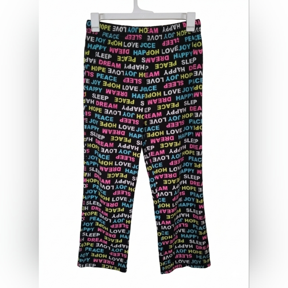 Women's Colorful Affirmations Words Pajama Pants (M)